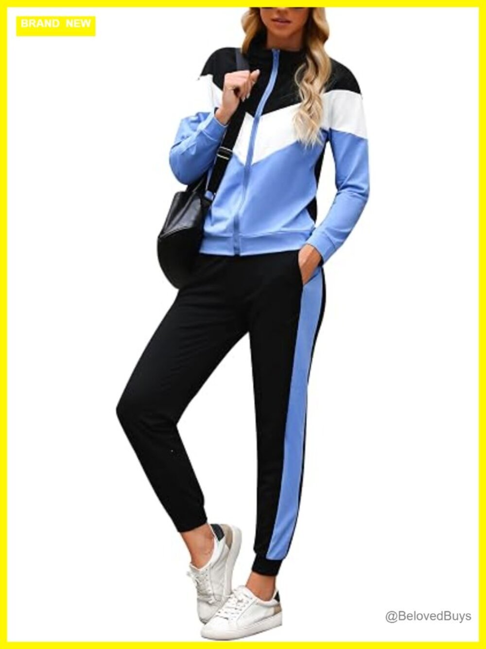 Women's Zip Up Tracksuit Set 2 Piece Lounge Jogger Sweatsuit Long Sleeve with